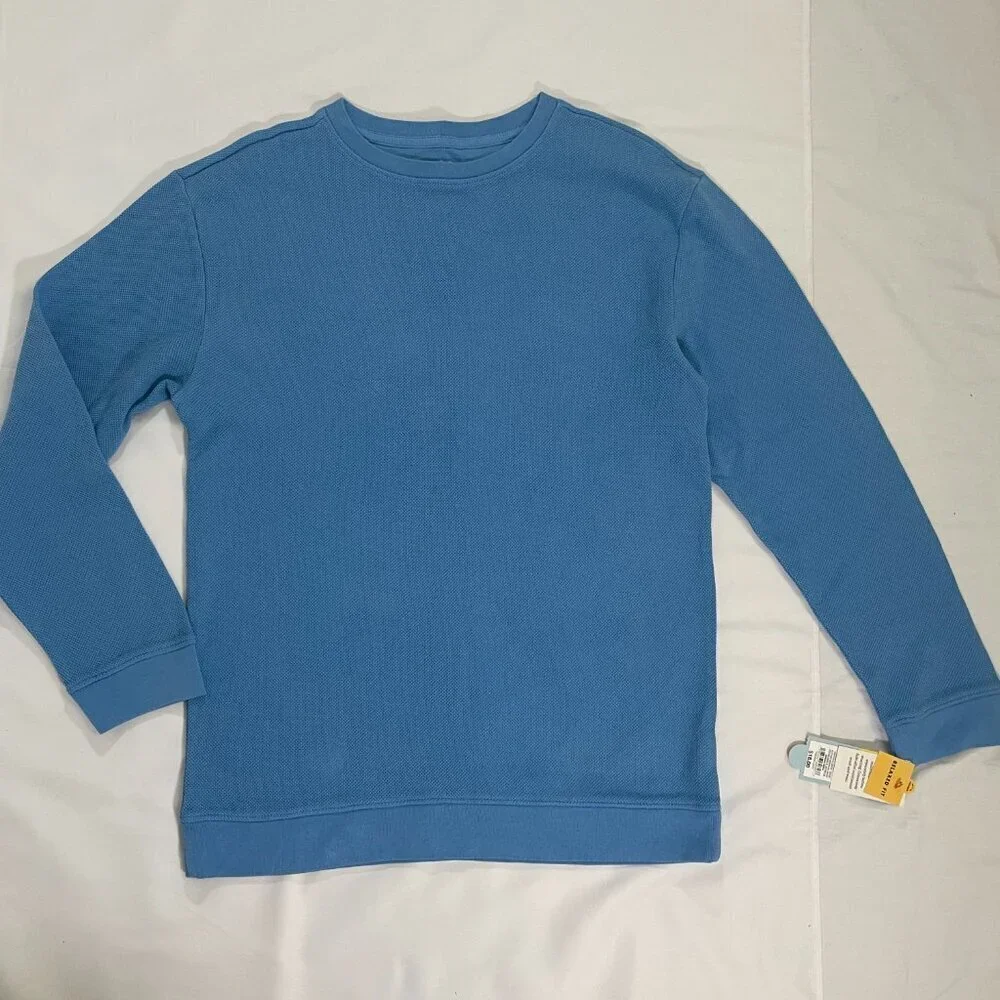 NWT. Cat & Jack. Casual light blue sweater size XL (14). Made in INDIA.